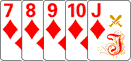 quinte flush poker